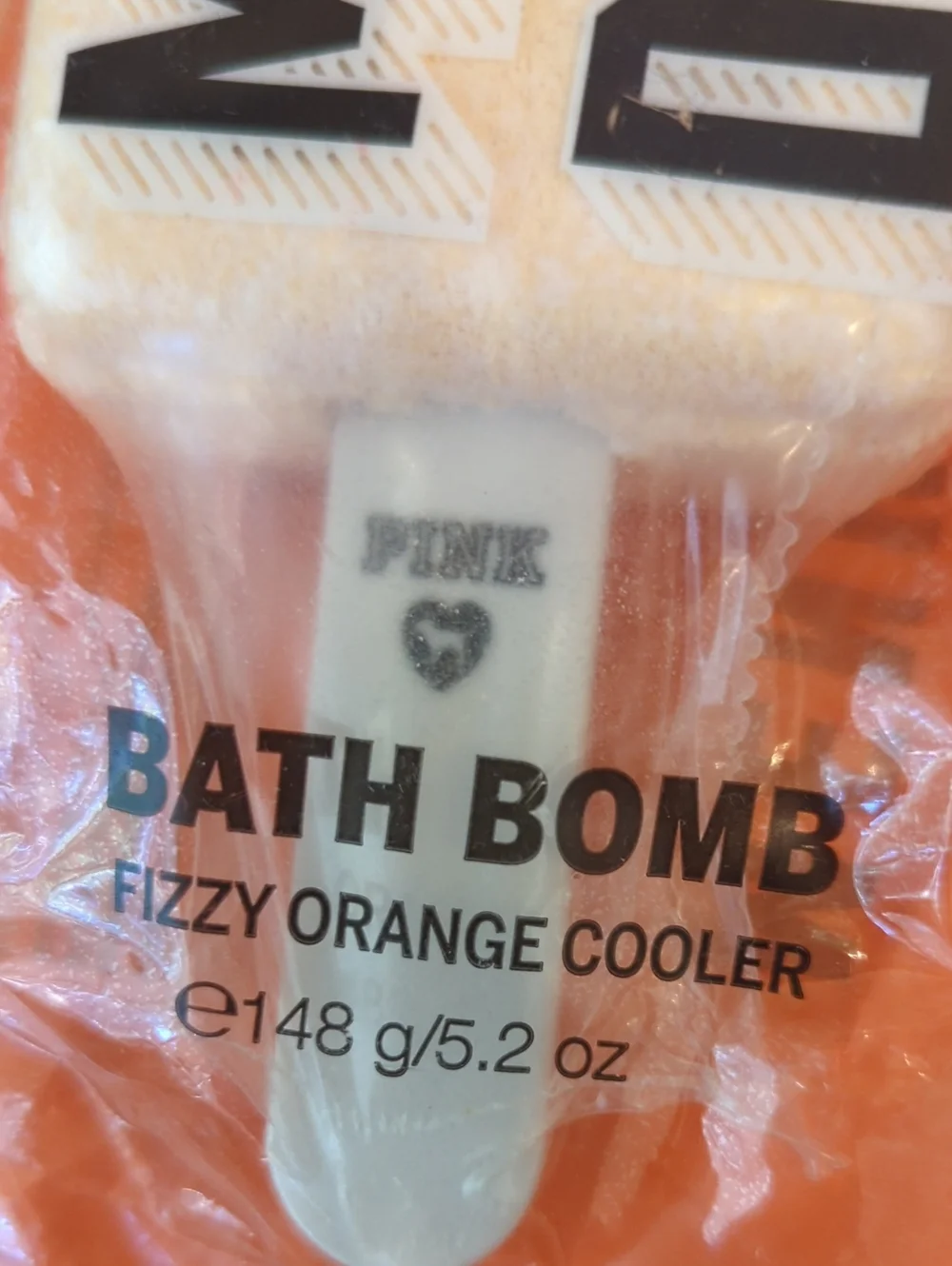 PINK Victoria's Secret Melt Down Fizzy Orange Cooler Bath Bomb - Orange